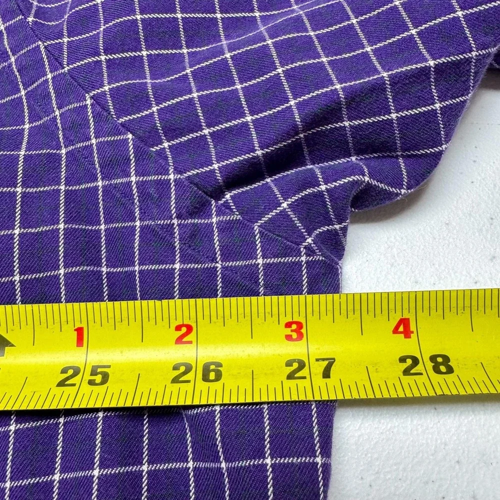 Polo Golf Ralph Lauren Shirt Mens XL Purple Check Estate Sport‎ Long Sleeve Work